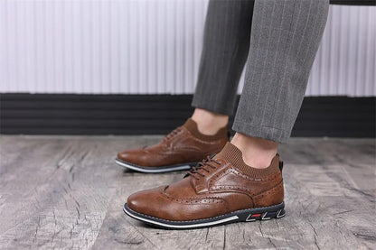 Oxford Classic Slip-On Orthopedic Leather Shoes