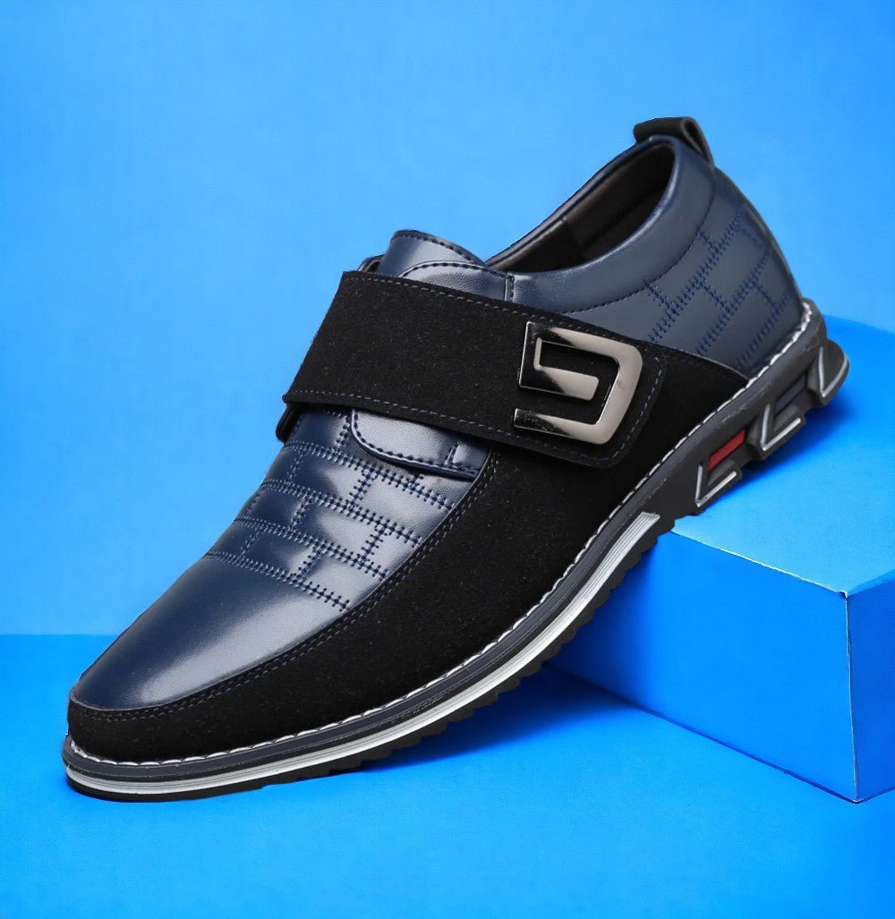 Oxford Velcro Orthopedic Leather Shoes - Ellington Shoes