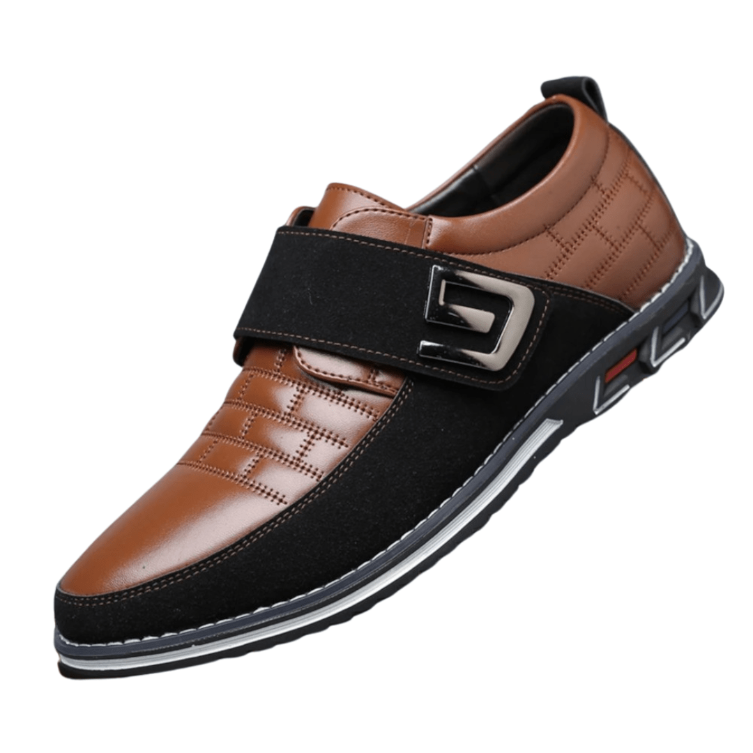 Oxford Velcro Orthopedic Leather Shoes - Ellington Shoes