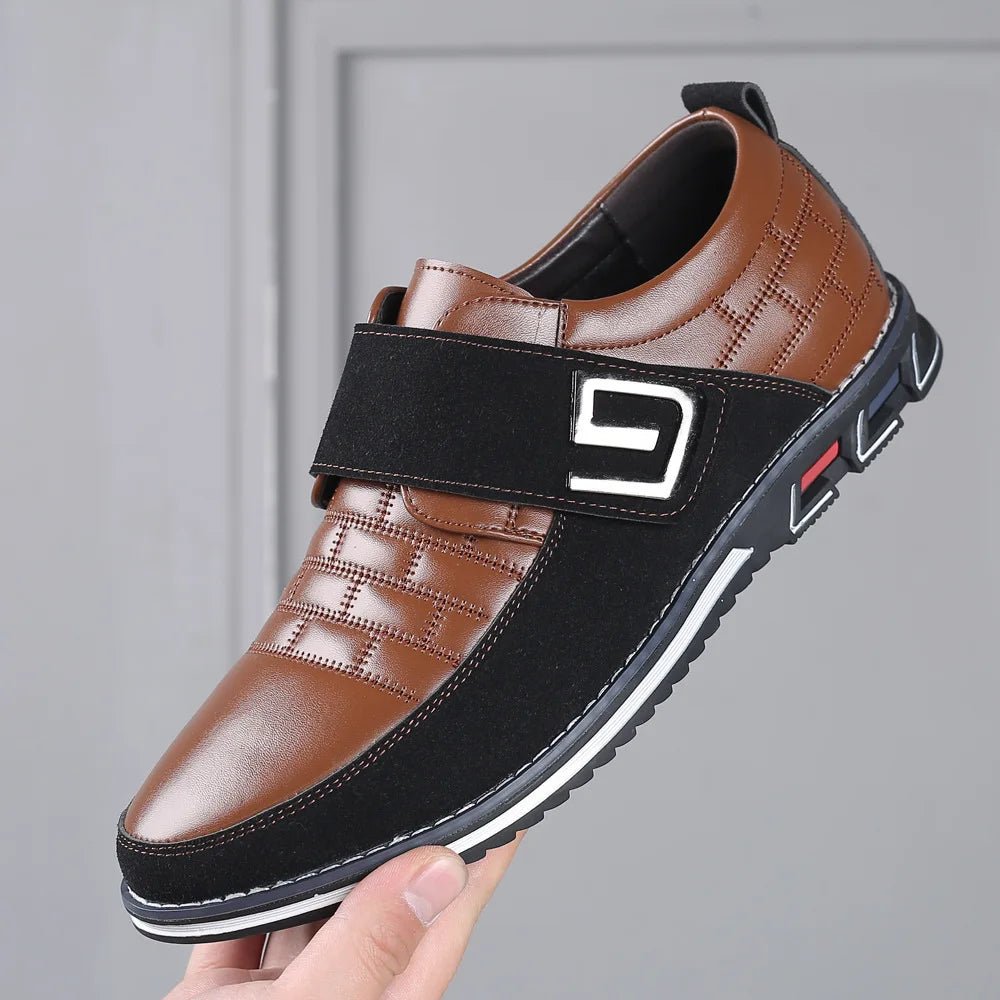 Oxford Velcro Orthopedic Leather Shoes - Ellington Shoes