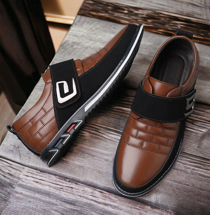 Oxford Velcro Orthopedic Leather Shoes - Ellington Shoes