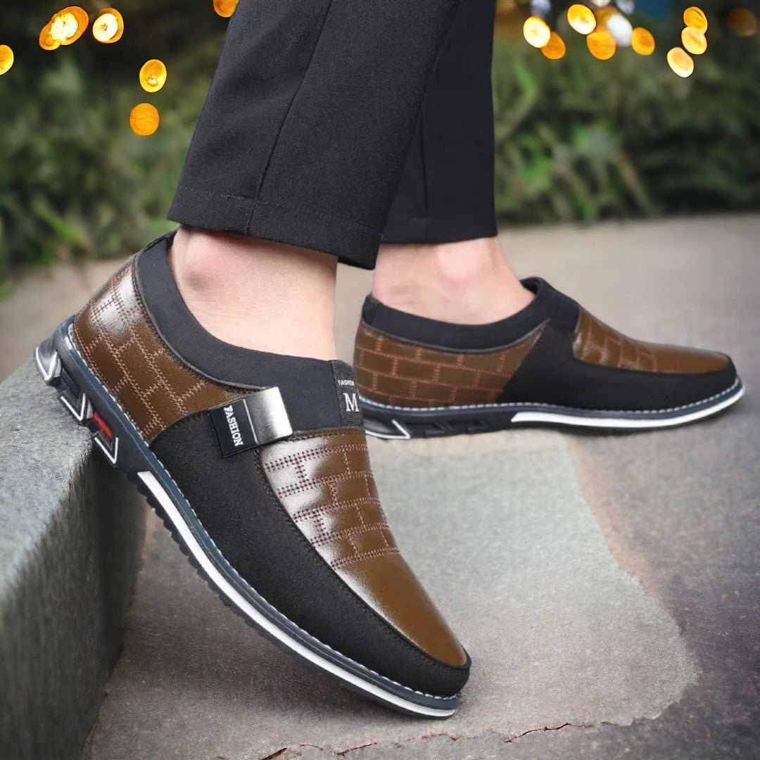 Slip-On Orthopedic Leather Shoes - Ellington Shoes